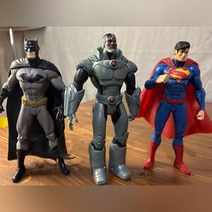 Justice League SUPERMAN BATMAN CYBORG (NEW 52)  DC 2013 Loose 7" Action Figures